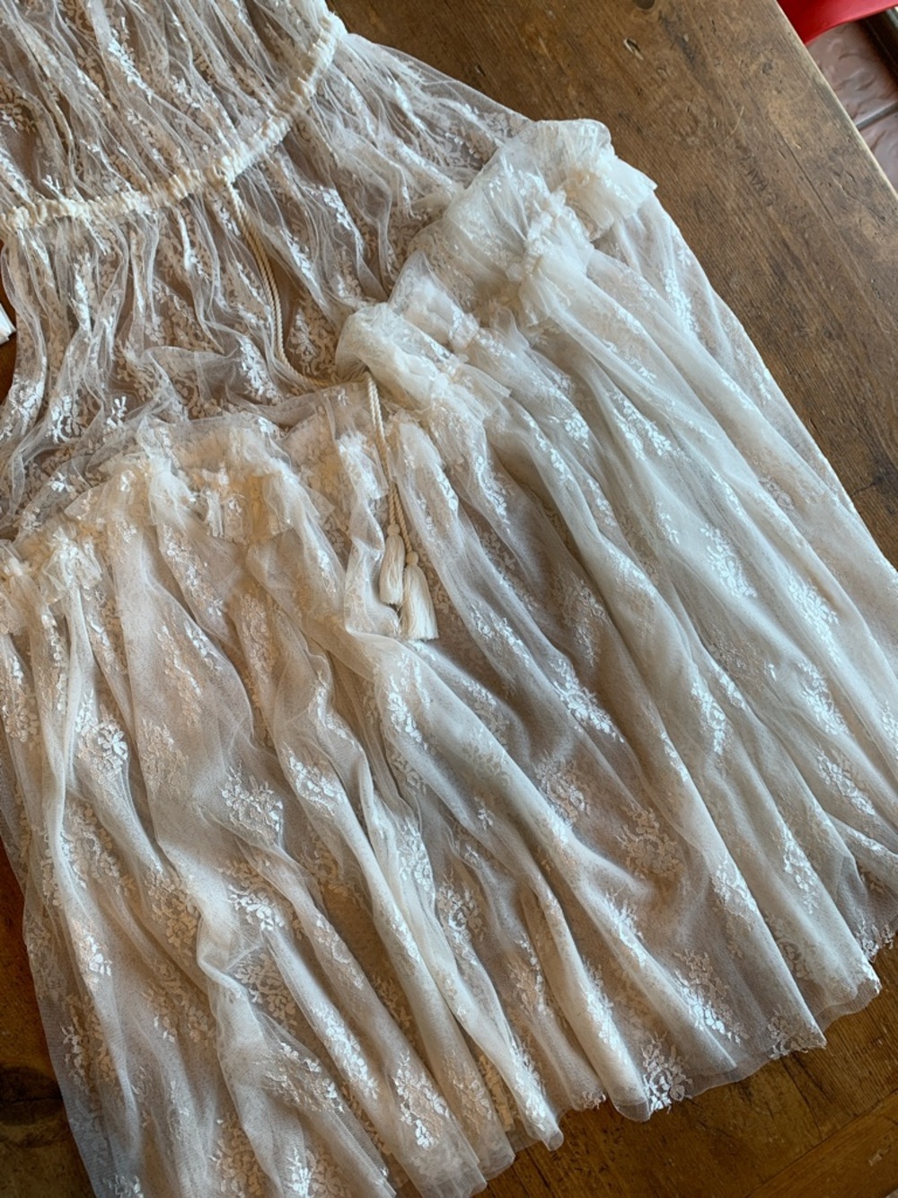 Anthropologie Let Me Be  Ivory Lace Maxi Dress - Picture 6 of 16
